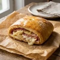 Joelho de Presunto e Queijo Emmental, Padaria Manteiga & Folha