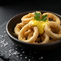 Lula à Dorê com Aioli de Açafrão, Abissal