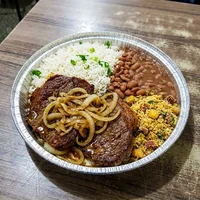 Marmitex G de Bife Acebolado, Quentinha de Ferro