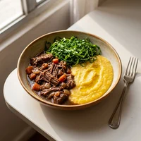 Marmita de Carne de Panela com Purê de Milho, Marmitaria Tutu e Angu