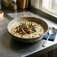 Marmita Vegetariana de Cogumelos com Risoto, Marmitaria Ponto do Chef