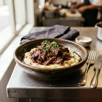Marmita de Costela ao Vinho com Purê Trufado, Marmitaria Ponto do Chef