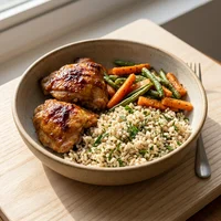 Marmita de Frango Caipira com Arroz de Ervas, Horta Urbana