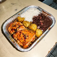 Marmita Média de Frango Assado com Batata, Marmitaria Fogão de Lenha