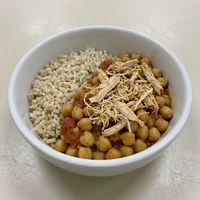 Marmita de Grão-de-Bico com Frango Desfiado, Marmita Leve