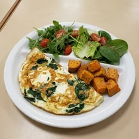 Marmita de Omelete de Claras com Espinafre, Marmita Leve