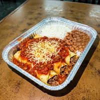 Marmitex G de Panqueca de Carne, Quentinha de Ferro