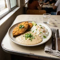 Marmita de Peixe Frito com Pirão de Leite, Marmitaria Casa de Farinha