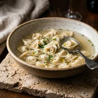 Cappelletti de Vitela ao Brodo Clarificado, Radice