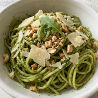 Espaguete ao Pesto de Rúcula, Orto Verde