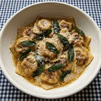 Ravióli de Carne ao Burro e Sálvia, Trattoria Bella Voce