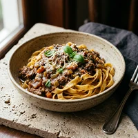 Tagliatelle ao Ragu de Duas Carnes, Alta Nebbia