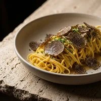 Tagliolini de Gema com Trufa Negra, Radice