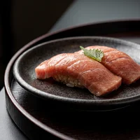 Niguiri de Atum Gorduroso (2 un.), Omakase Tsuki