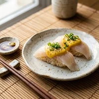 Niguiri de Peixe Branco com Ají (2 un.), Casa Nikkei Ají