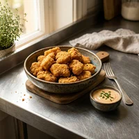 Nuggets de Frango Caipira, Fermento e Fogo