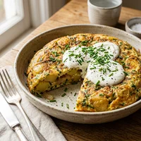 Omelete de Batata e Cebolinha, Bandeja Nórdica