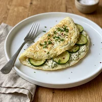 Omelete de Claras com Abobrinha, Folha & Ovo