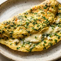Omelete de Ervas com Queijo de Cabra, Casa Quinoa