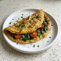 Omelete Vegana de Grão-de-Bico, Raiz & Folha