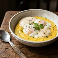Ovos Poché com Creme de Milho, Sétima Colheita