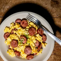 Ovos Mexidos com Calabresa, Grão Cheio