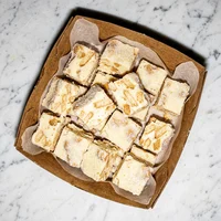 Palha Italiana de Chocolate Branco, Fatia Feliz