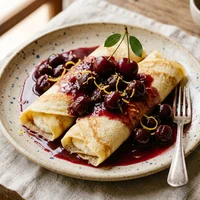 Panqueca de Ricota com Cereja, Filtro Lento
