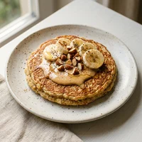 Panqueca de Banana com Farinha de Amêndoa, Casa Quinoa