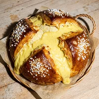 Pão Doce Recheado de Creme, Padaria Fornada de Cada Dia