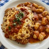 Frango à Parmegiana com Nhoque, Gnocchi della Fortuna