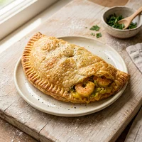 Pastel de Camarão com Alho-Poró e Açafrão, Pastelaria Estica