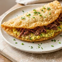 Pastel de Carne Seca com Creme de Milho, Pastelaria Estica