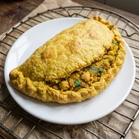 Pastel de Grão-de-Bico com Cúrcuma, Pastelaria Verde Folha