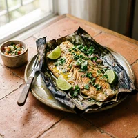 Peixe de Água Doce Assado na Folha, Casa de Farinha