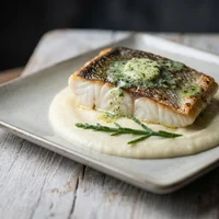 Peixe Grelhado com Manteiga de Algas, Ostra Negra