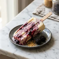 Picolé de Cheesecake com Amora, Neve Instantânea