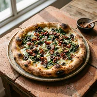 Escarola com Bacon, Brasa & Mussarela
