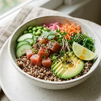 Poke de Atum com Quinoa, Casa Quinoa