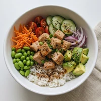 Poke de Frango com Edamame, Proteína Viva