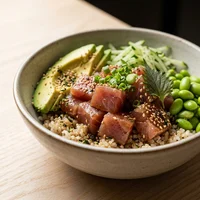 Poke de Peixe do Dia com Ponzu da Casa, Botânica Alta Cozinha