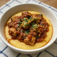 Polenta Cremosa com Frango ao Molho Ferrugem, Gnocchi della Fortuna