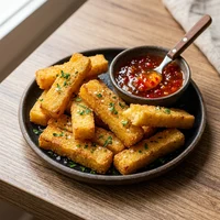 Polenta Frita com Geleia de Pimenta, Ardido Lanches