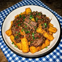 Polenta Frita com Ragu, Massa na Hora