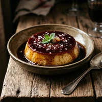 Pudim de Leite Queimado com Flor de Sal, Fogo e Farinha