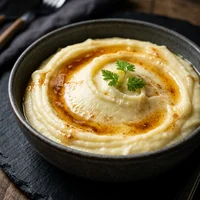 Purê de Batata com Manteiga Tostada, Coquelet Dourado