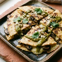 Quesadilla de Cogumelo ao Mole Verde, Cocina del Mole