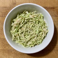 Salada de Repolho com Gergelim, Dupla Fritura