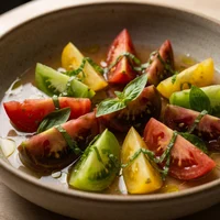 Salada de Tomate Ancestral com Água de Tomate, Botânica Alta Cozinha