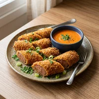 Salsicha Empanada com Molho Buffalo, Ardido Lanches